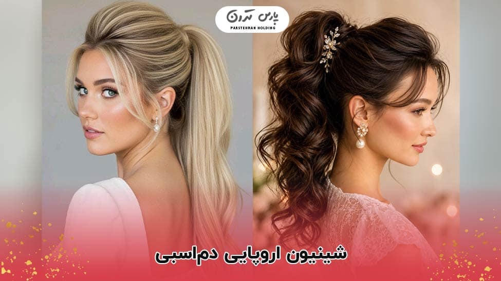 sleek high ponytail bridal شینیون اروپایی دماسبی