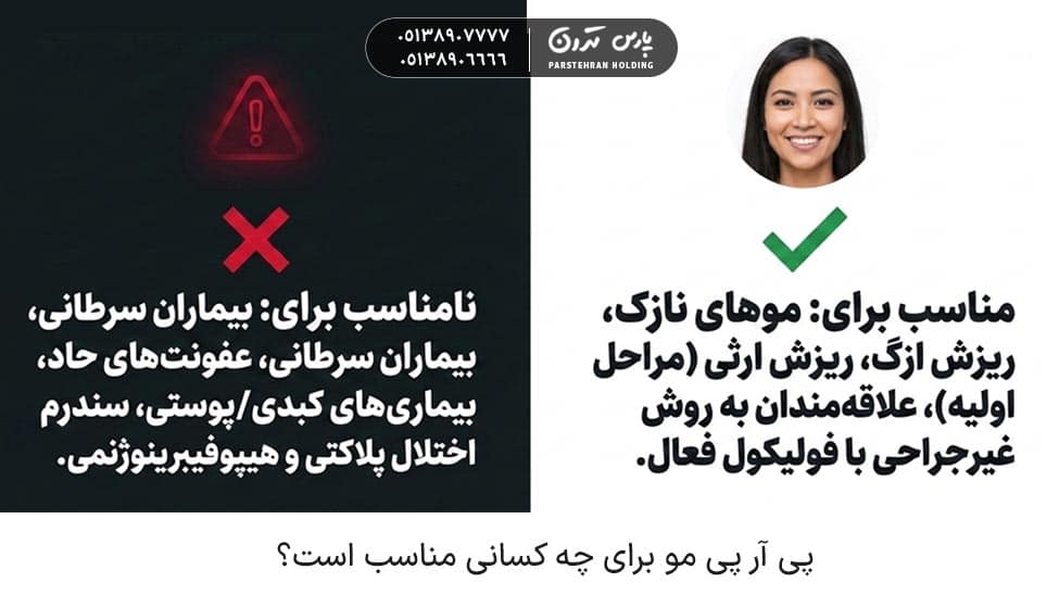 Who is PRP hair suitable for پی آر پی مو برای چه کسانی مناسب است؟